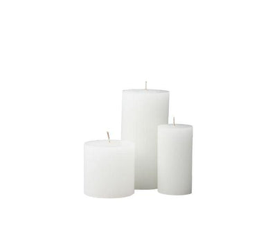 White Pure Pillar Candles Tall (Set of 4)-Comfort-CANDLES, GIFTS, SUSTAINABLE DECOR-Forest Homes-Nature inspired decor-Nature decor