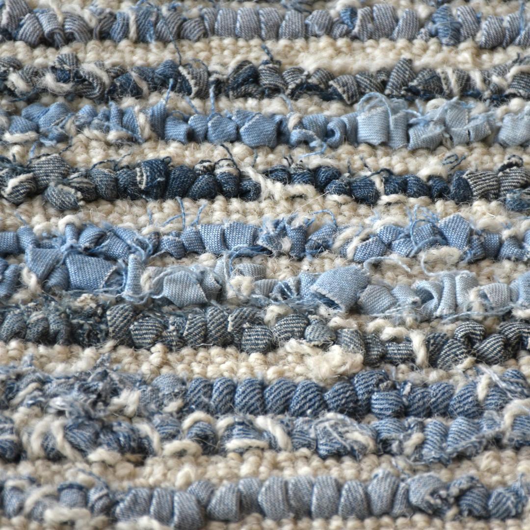 Denim Wool Rug Leopold Recycled Denim Blue Wool Rug | Forest Homes