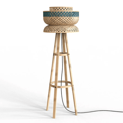 Lotus Bamboo Floor Lamp-Lighting-BAMBOO, BAMBOO LIGHTS, FLOOR LAMPS-Forest Homes-Nature inspired decor-Nature decor