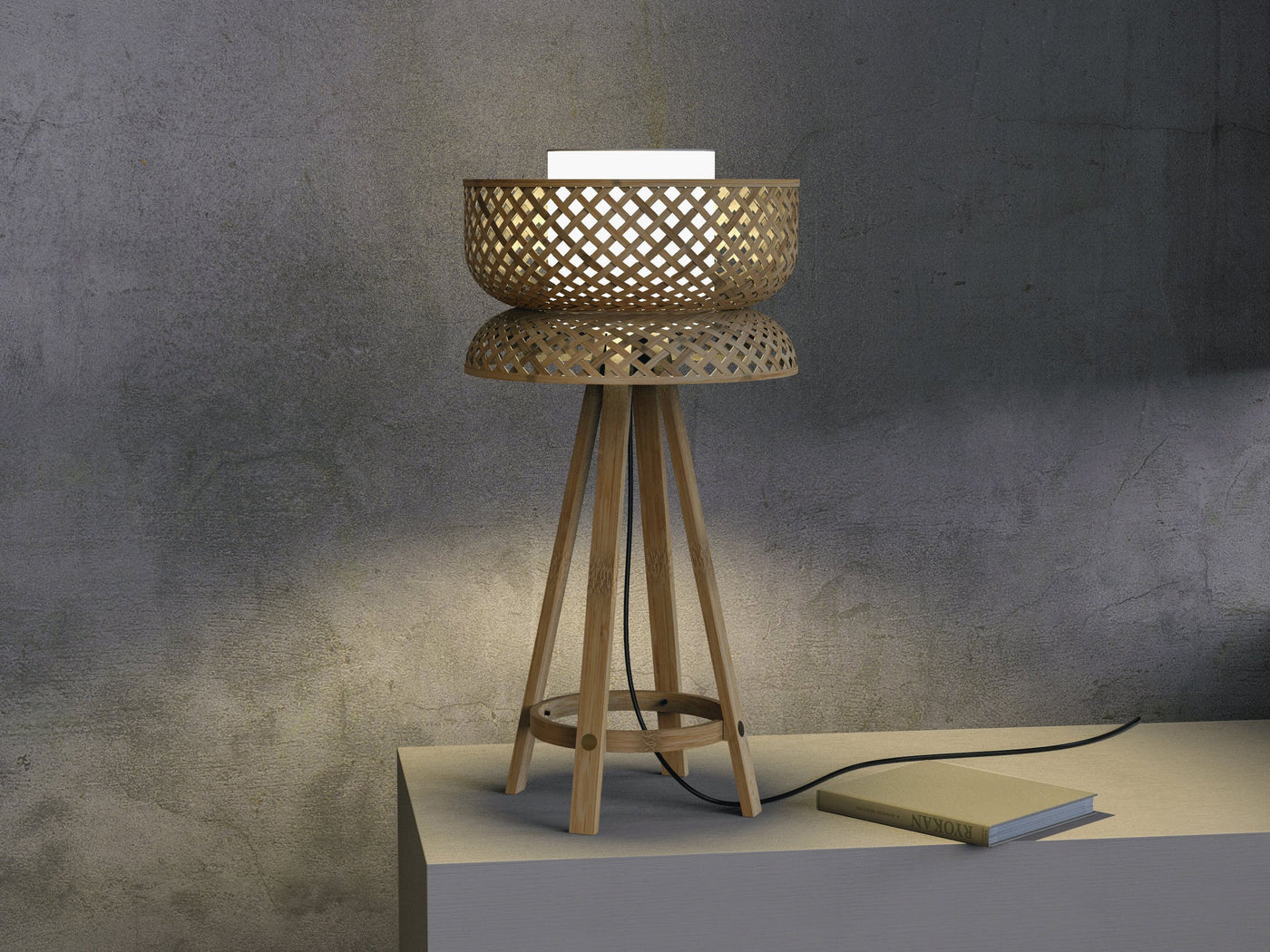 Lotus Bamboo Table Lamp-Lighting-BAMBOO, BAMBOO LIGHTS-Forest Homes-Nature inspired decor-Nature decor
