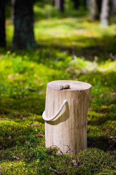 Medui Oak Log Stool-Furnishings-STOOLS, SUSTAINABLE DECOR, TABLES-Forest Homes-Nature inspired decor-Nature decor