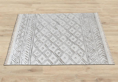 Zea Light Grey Cotton Rug-Furnishings-RECYCLED COTTON & COTTON RUGS, RUGS-Forest Homes-Nature inspired decor-Nature decor