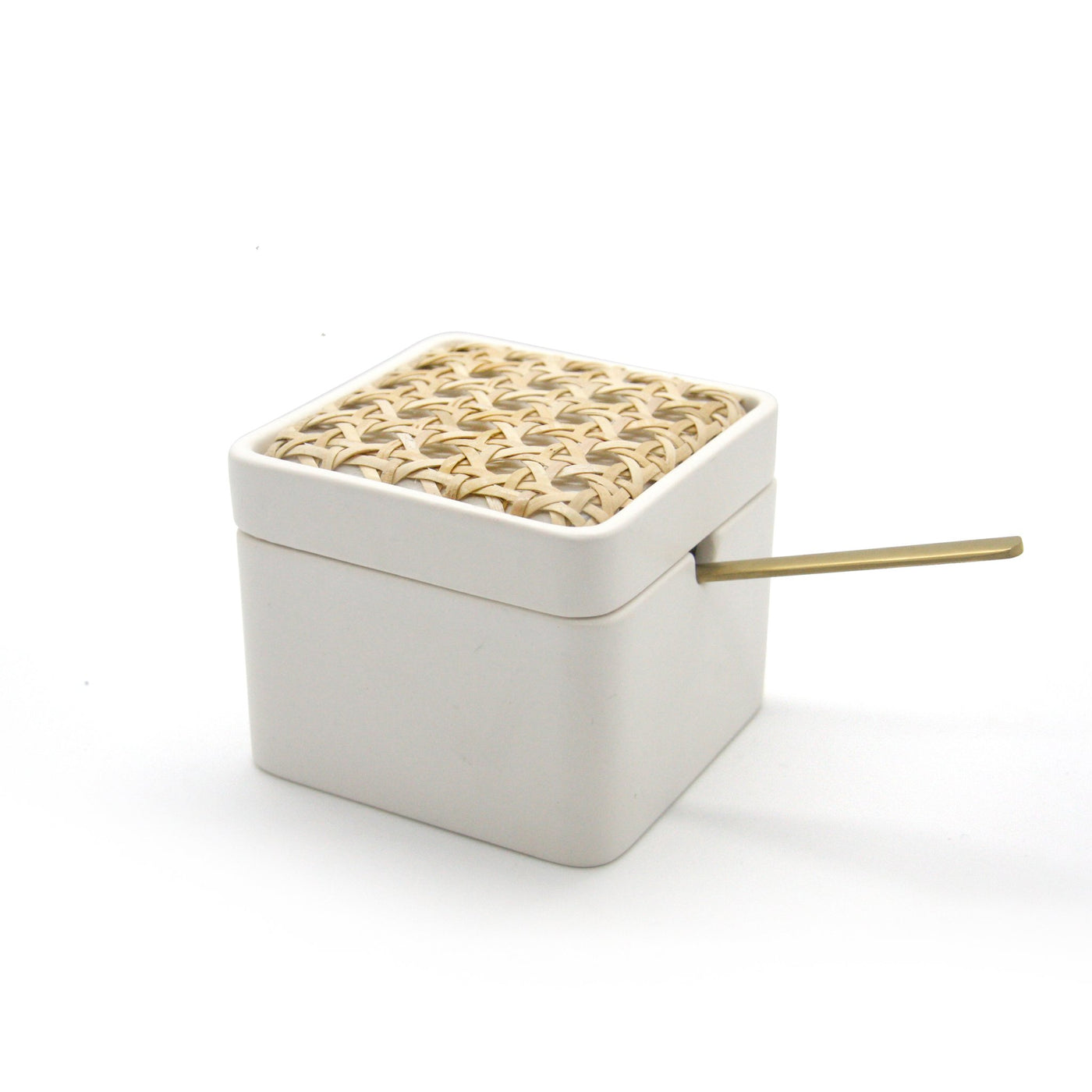 White Viennese Braid Concrete Box-Storing and Organising-BOXES / ORGANISERS / CONTAINERS, CONCRETE, COOKING/SERVING TOOLS, CUTLERY / TOOLS, TABLEWARE-Forest Homes-Nature inspired decor-Nature decor
