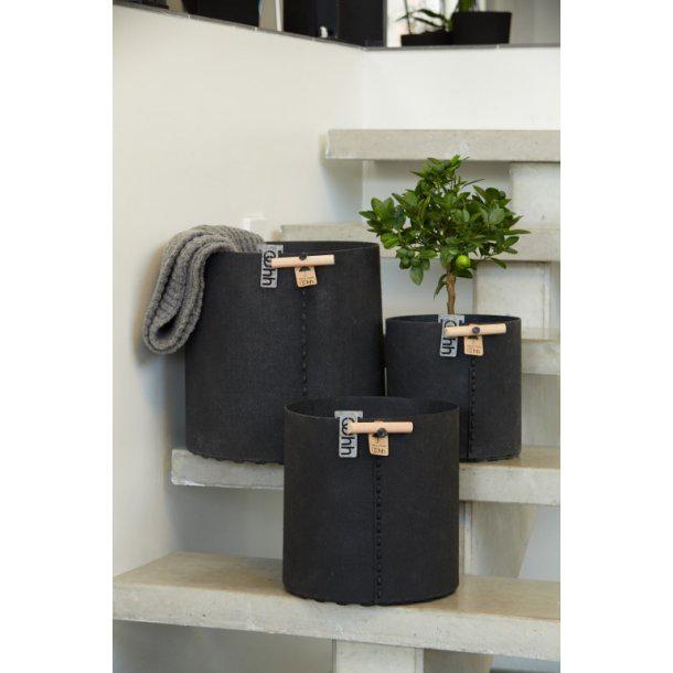Grey Eco-Felt Totes (Set of 6)-Storing and Organising-BAGS, BASKETS, BOXES / ORGANISERS / CONTAINERS, LAUNDRY, STORAGE, SUSTAINABLE DECOR-Forest Homes-Nature inspired decor-Nature decor