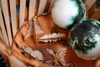 Birch Bark Snow Man Decorations-Home Goods-BIRCH BARK, CHRISTMAS DECOR-Forest Homes-Nature inspired decor-Nature decor