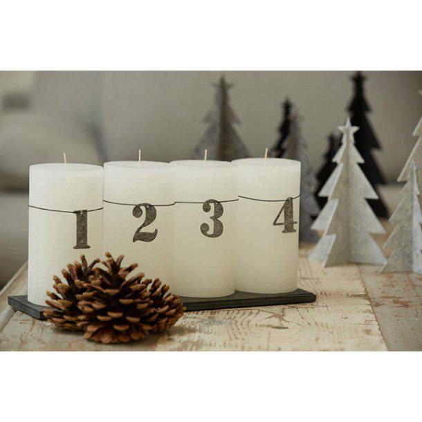 Set of Grey Eco-Felt Advent Number Candle-Comfort-SUSTAINABLE DECOR-Forest Homes-Nature inspired decor-Nature decor