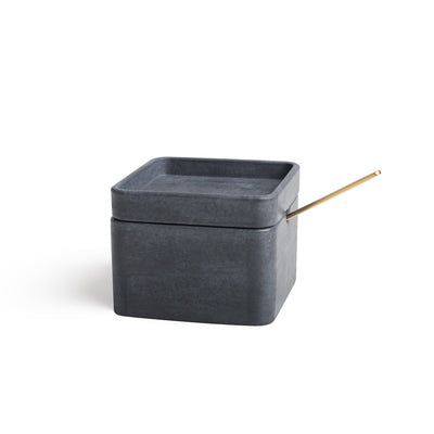 Black Concrete Box-Storing and Organising-BOXES / ORGANISERS / CONTAINERS, CONCRETE, COOKING/SERVING TOOLS, CUTLERY / TOOLS, TABLEWARE-Forest Homes-Nature inspired decor-Nature decor