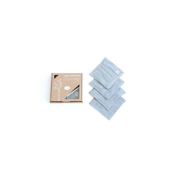 Laima Pure Linen Coasters (Set of 4)-Cooking and Eating-COASTERS-Forest Homes-Nature inspired decor-Nature decor