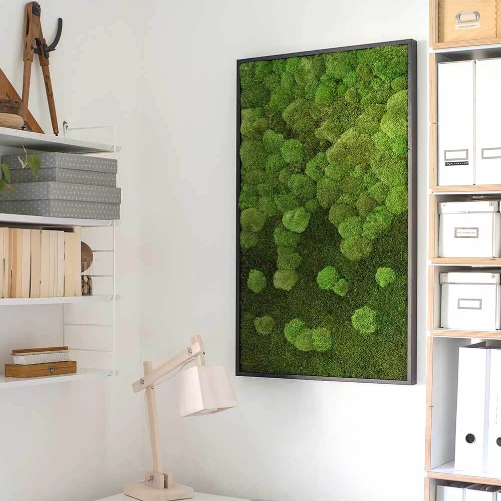 Merging Moss Green Wall Art (100x60cm)-Wall Decor-MOSS FRAMES, MOSS PICTURES, MOSS WALL ART, PLANTS-Forest Homes-Nature inspired decor-Nature decor