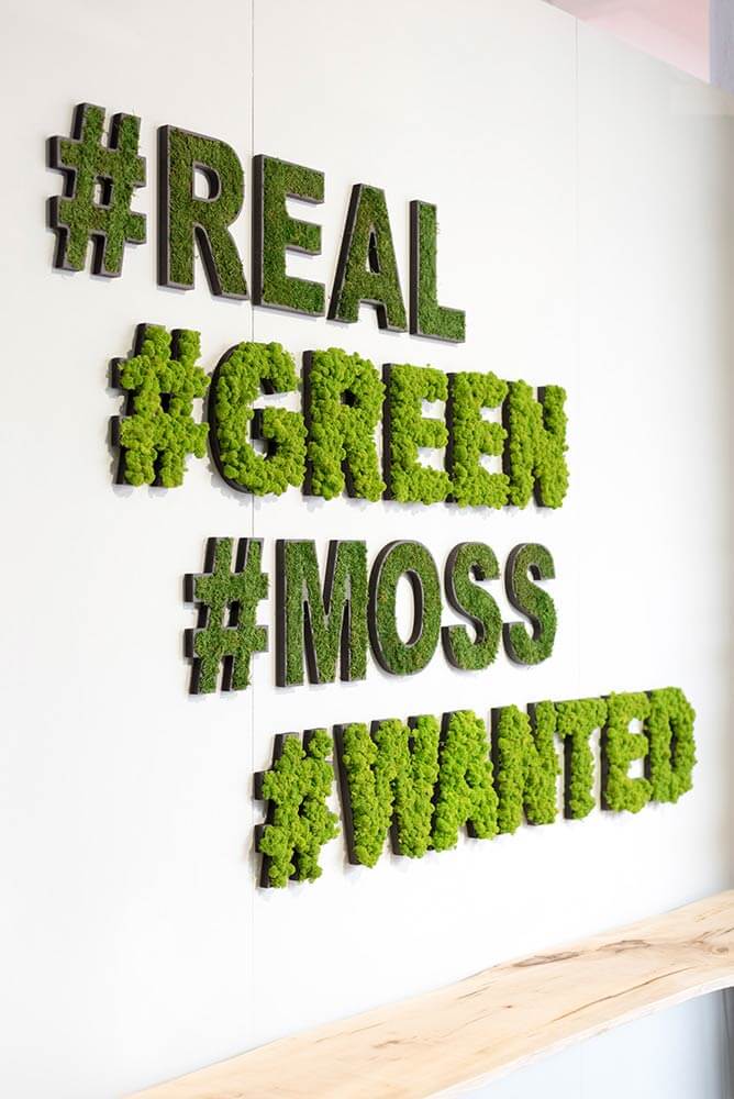 Hashtag Symbol Moss Wall Art