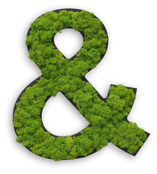 Moss Letters and Symbols-Wall Decor-MOSS FRAMES, MOSS PANELS, MOSS PICTURES, MOSS WALL ART, PLANTS-Forest Homes-Nature inspired decor-Nature decor