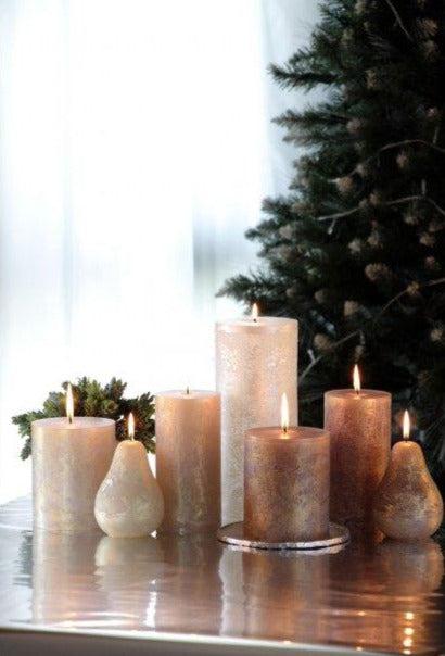 White Ritz Timber Pillar Candles (Set of 4)-Comfort-CANDLES, CHRISTMAS DECOR, GIFTS, SUSTAINABLE DECOR-Forest Homes-Nature inspired decor-Nature decor