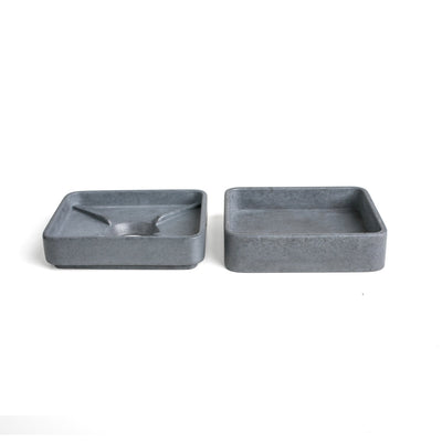 Grey Concrete Soap Stand w/ Vegan Soap-Storing and Organising-BOXES / ORGANISERS / CONTAINERS, CONCRETE, SOAP STANDS-Forest Homes-Nature inspired decor-Nature decor