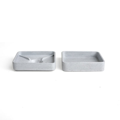 Light Grey Concrete Soap Stand w/ Vegan Soap-Storing and Organising-BOXES / ORGANISERS / CONTAINERS, CONCRETE, SOAP STANDS-Forest Homes-Nature inspired decor-Nature decor