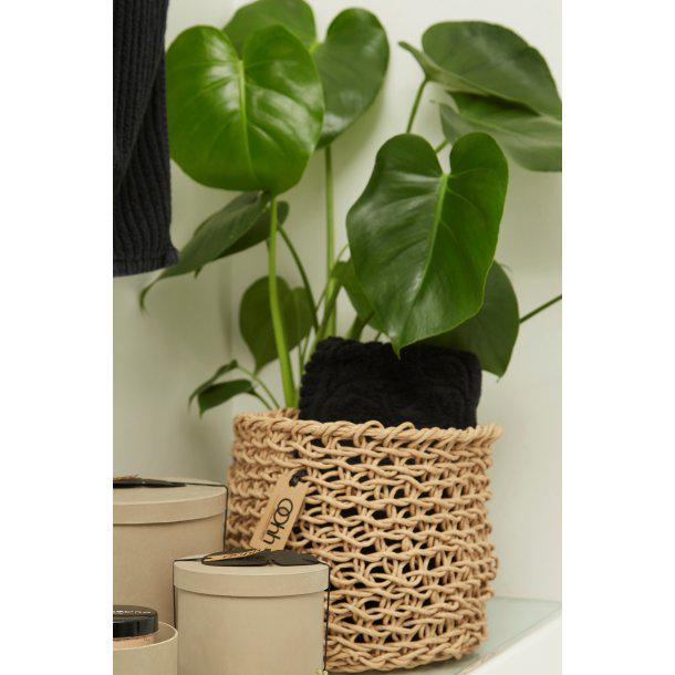 Black Handwoven Paper Baskets (Set of 18)-Storing and Organising-BASKETS, BOXES / ORGANISERS / CONTAINERS, STORAGE, SUSTAINABLE DECOR-Forest Homes-Nature inspired decor-Nature decor